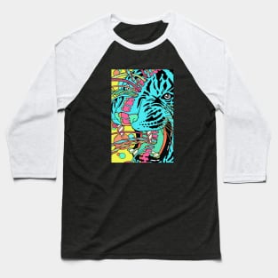 Psychedelic Tiger Baseball T-Shirt